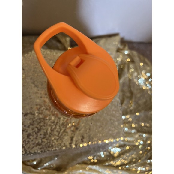 Whataburger 24oz Water Bottle Orange Flip Lip Handle Plastic NEW - Picture 3 of 4